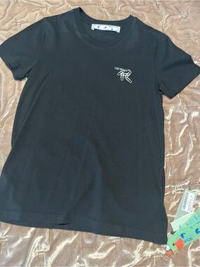 Off-White Black  Logo Crewneck Tee